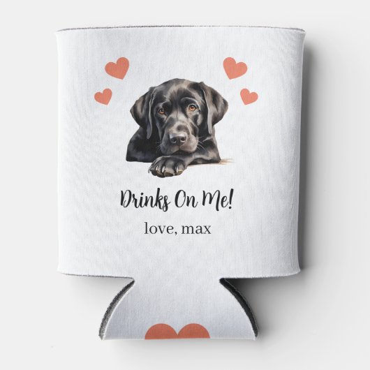 Aangepaste Black Lab Pet Wedding Koelbox Blikjeskoeler (Voorkant)