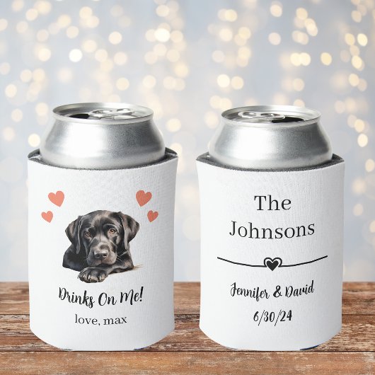 Aangepaste Black Lab Pet Wedding Koelbox Blikjeskoeler