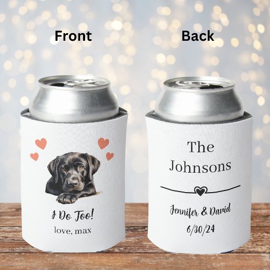 Aangepaste Black Lab Pet Wedding Koelbox Blikjeskoeler
