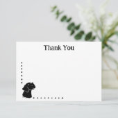 Aangepaste Black Lab Schattige Dog Flat Bedankt Op (Staand voorkant)