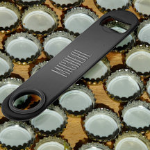 Aangepaste Black Metallic Speed Bottle Opener