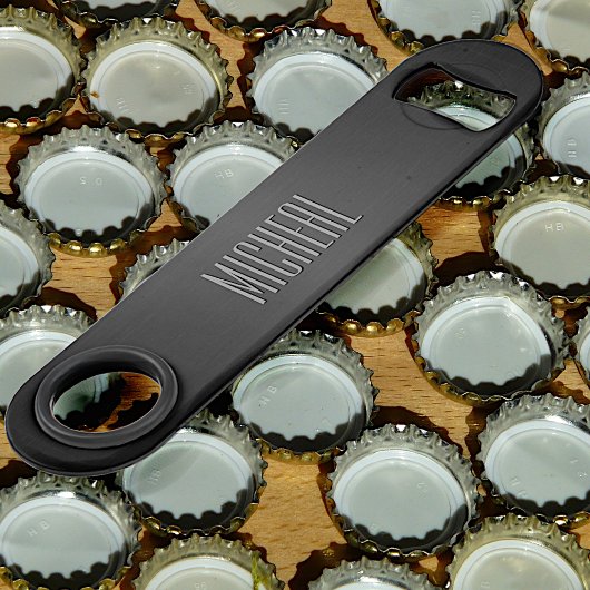 Aangepaste Black Metallic Speed Bottle Opener Speed Flessenopener