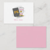 Aangepaste Black Pre K Teacher Notitiekaartje (Voorkant / Achterkant)