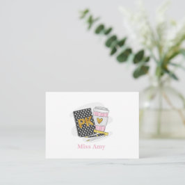 Aangepaste Black Pre K Teacher Notitiekaartje