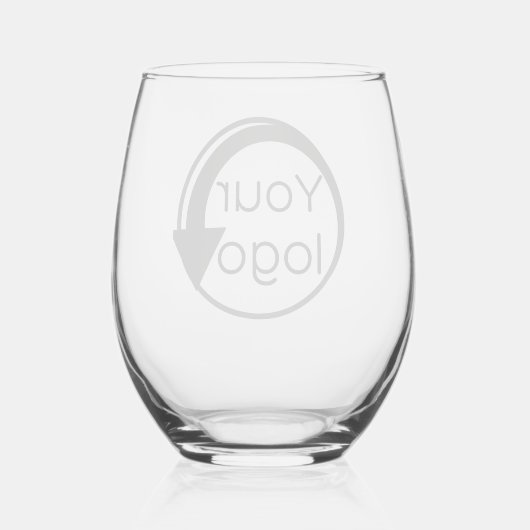 Aangepaste Black Script Business Promotionele Toev Wijnglas Zonder Voet (Achterkant)