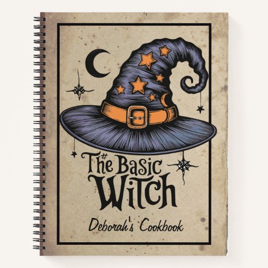 Aangepaste Black Spooky Fright Script Halloween Wi Notitieboek (Voorkant)