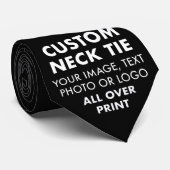 Aangepaste BLACK-STROPDAS Stropdas (Opgerold)