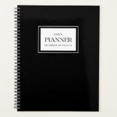 Aangepaste Black Weekly Maandelijks Werk Home Orga Planner (Voorkant)
