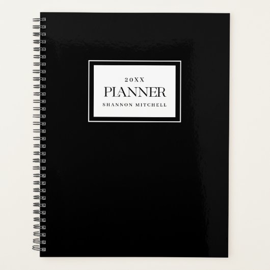 Aangepaste Black Weekly Maandelijks Werk Home Orga Planner (Voorkant)