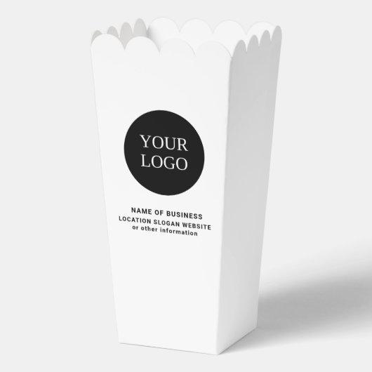 Aangepaste Black & White Business Logo-merk Bedankdoosjes (Voorkant)