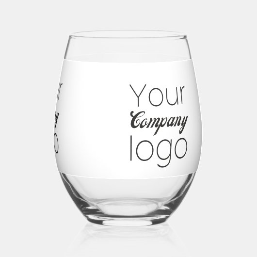 Aangepaste Black White Business Promotionele Toevo Wijnglas Zonder Voet (Achterkant)