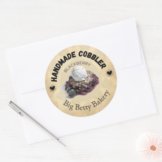 Aangepaste BlackBerry Cobbler-labels |  persona Ronde Sticker (Envelop)