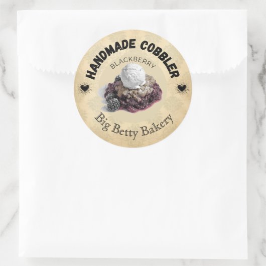 Aangepaste BlackBerry Cobbler-labels |  persona Ronde Sticker (Tas)