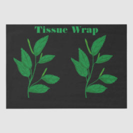 Aangepaste blad afbeelding Kelly Green tekst Tissuepapier