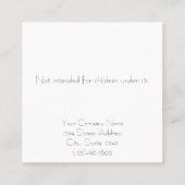 Aangepaste blad rand vierkante oorbellenkaart contactkaartje (Achterkant)