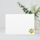 Aangepaste blanco kaart met pootafdruk van cheeta (Staand voorkant)