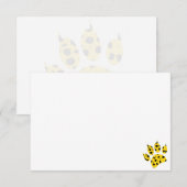 Aangepaste blanco kaart met pootafdruk van cheeta (Voorkant / Achterkant)
