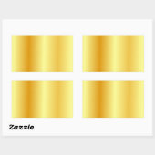 Aangepaste blanco Sjabloon elegant, modern Gold lo Rechthoekige Sticker (Vel)