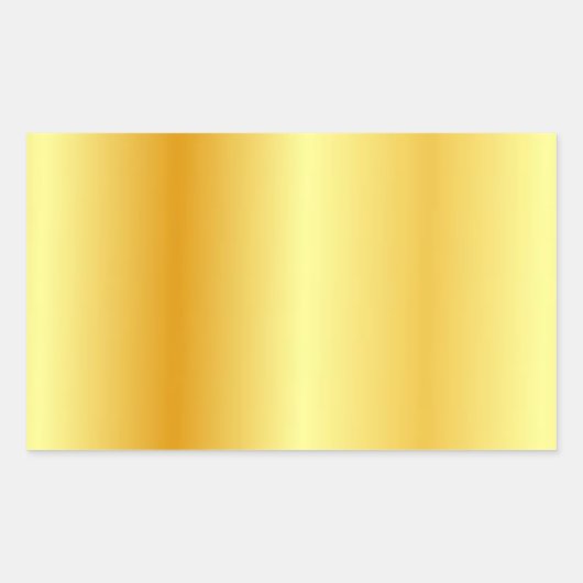 Aangepaste blanco Sjabloon elegant, modern Gold lo Rechthoekige Sticker (Voorkant)