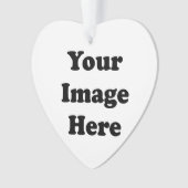 Aangepaste blanco Sjabloon Heart Acrylboomversieri Ornament (voorkant)