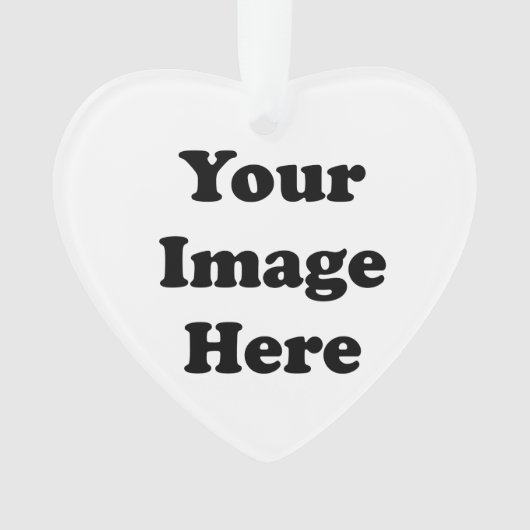 Aangepaste blanco Sjabloon Heart Acrylboomversieri Ornament (voorkant)