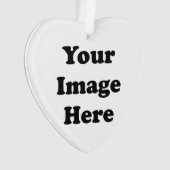 Aangepaste blanco Sjabloon Heart Acrylboomversieri Ornament (voorkant)