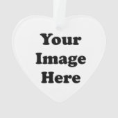 Aangepaste blanco Sjabloon Heart Acrylboomversieri Ornament (achterkant)