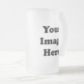 Aangepaste blanco Sjabloon met glazen monding Matglas Bierpul (Voorkant rechts)