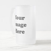 Aangepaste blanco Sjabloon met glazen monding Matglas Bierpul (Voorkant links)