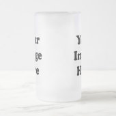 Aangepaste blanco Sjabloon met glazen monding Matglas Bierpul (Center)