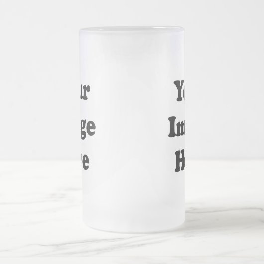 Aangepaste blanco Sjabloon met glazen monding Matglas Bierpul (Center)