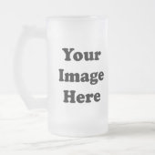 Aangepaste blanco Sjabloon met glazen monding Matglas Bierpul (Links)