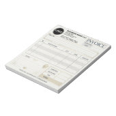 Aangepaste blanco zakelijke factuur orderfactuur f notitieblok (Linkerzijde)