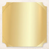 Aangepaste Blank Elegante Sjabloon Faux Gold Moder Kartonnen Onderzetters (Voorkant)