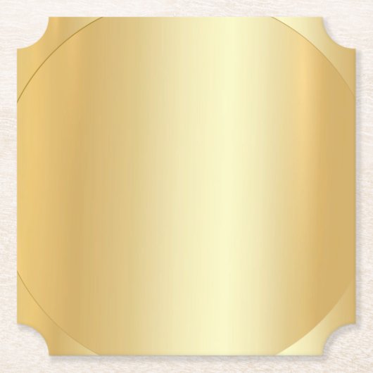 Aangepaste Blank Elegante Sjabloon Faux Gold Moder Kartonnen Onderzetters (Voorkant)