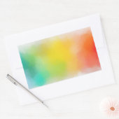 Aangepaste Blauw Groen Roze Rood Geel Oranje Blanc Rechthoekige Sticker (Envelop)