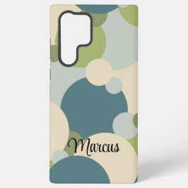 Aangepaste blauw-groene molecule Samsung Phone Cas Galaxy Hoesje