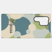 Aangepaste blauw-groene molecule Samsung Phone Cas Galaxy Hoesje (Achterkant horizontaal)