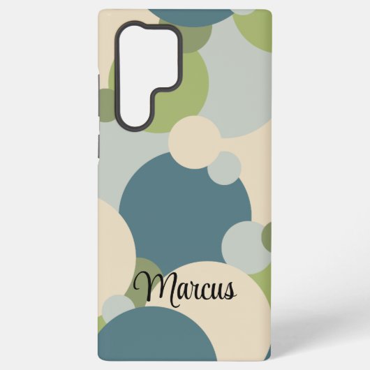 Aangepaste blauw-groene molecule Samsung Phone Cas Samsung Galaxy Hoesje (Achterkant)