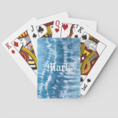 Aangepaste blauw-kleurstofafspeelkaarten pokerkaarten (Achterkant)