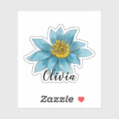 Aangepaste blauw Lotus-vinyl Sticker (Vel)