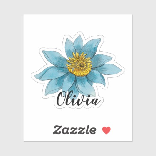 Aangepaste blauw Lotus-vinyl Sticker (Vel)
