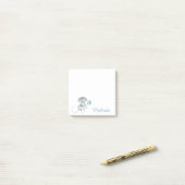 Aangepaste blauw-muisventilator post-it® notes (Op bureau)