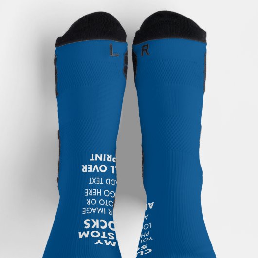 Aangepaste BLAUW over de Sokken van de Sportsport  (Top)