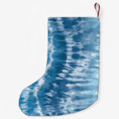 Aangepaste blauw-tie-kerststop kleine kerstsok (Achterkant)