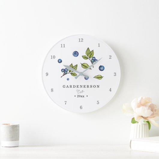 Aangepaste blauwbes grote klok (Huis)