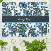 Aangepaste blauwbes theedoek (Gevouwen)