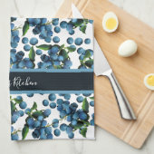 Aangepaste blauwbes theedoek (Quarter Fold)