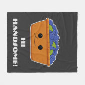 Aangepaste Blauwbessen Illustratie nieuwheid Fleece Deken (Voorkant (Horizontaal))