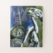 Aangepaste blauwe 1957 Chevy-auto Legpuzzel (Verticaal)
